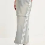 Džínová sukně adidas Originals DENIM ZIP SKIRT modrá barva, mini, JX9215