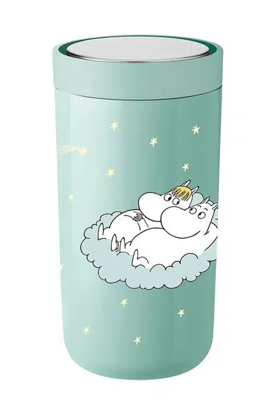 Termohrnek Stelton To Go Click x Moomin 200 ml tyrkysová barva