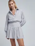 BWLDR Sukňa 'Kate'  svetlosivá / biela