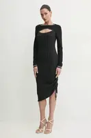 Šaty Liu Jo černá barva, midi, TA5037 MS014