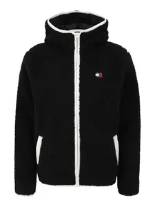 Tommy Jeans Prechodná bunda  čierna / biela