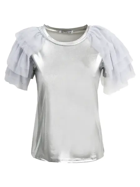 Influencer Tričko  strieborná