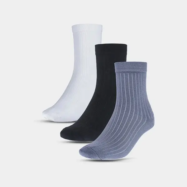 Dětské ponožky casual nad kotník s organickou bavlnou (3Pack) 4F - multibarevné