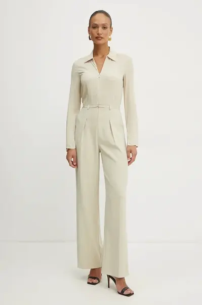 Overal Patrizia Pepe béžová barva, s límečkem, 8T0047 A545