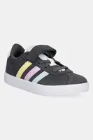 Dětské semišové sneakers boty adidas VL COURT 3.0 šedá barva, JH6315