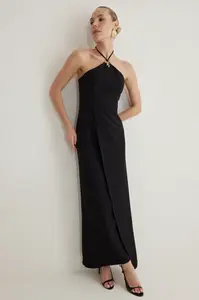 Trendyol Black Bow Accessory Detail Woven Maxi Elegant Evening Dress &amp; Graduation Dress