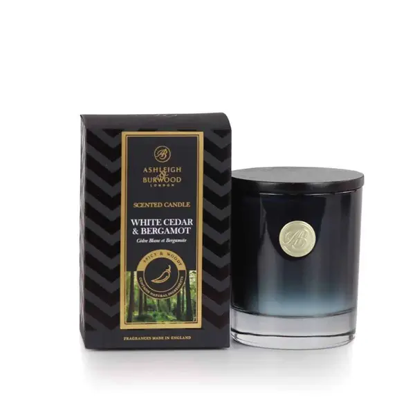 Vonná sviečka malá SIGNATURE - WHITE CEDAR & BERGAMOT, 65g