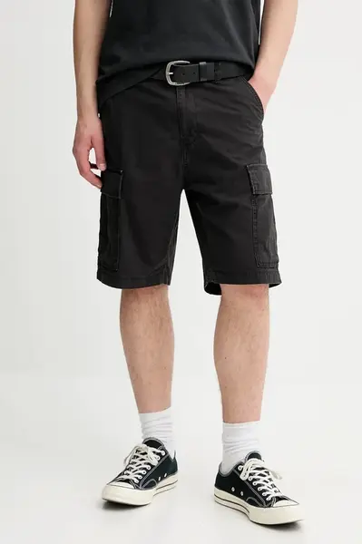 Bavlněné šortky Levi's CARRIER CARGO SHRT-2 pánské, šedá barva, 001KG