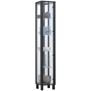 Carryhome VITRÍNA, černá, 33/189/33 cm