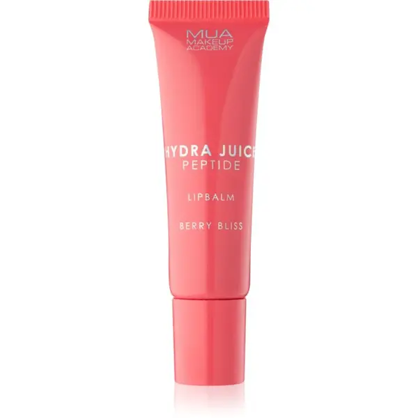 MUA Makeup Academy Hydra Juice Peptide Lip Balm hydratačný balzam na pery pre lesk vône Berry Bliss (Strawberry) 10 ml