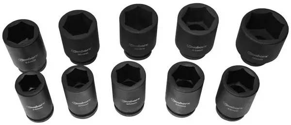 Genborx Nástrčné hlavice úderové 3/4", 24-46 mm, 10 ks - YM-8081