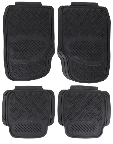 Autokoberce univerzální, gumové CAR MAT UNI SET 3, komplet, 4 ks - SIXTOL