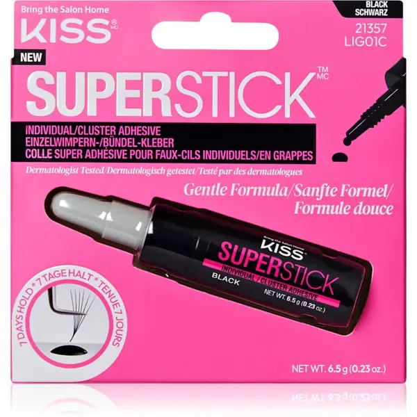 KISS Superstick Glue lepidlo na umělé řasy Black 6.5 g