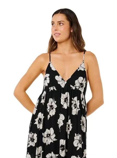 Rip curl dámské šaty Party Pack Maxi Black/Off White | Černá | Velikost L
