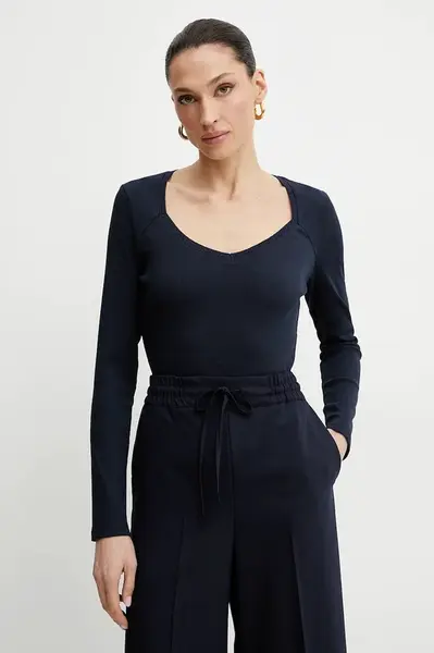 Tričko s dlouhým rukávem Morgan TRESOR tmavomodrá barva, TRESOR