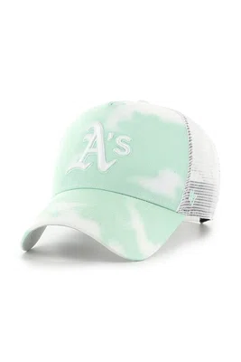 Kšiltovka 47 brand MLB Oakland Athletics zelená barva, s aplikací, B-ITCDT18PTP-B0