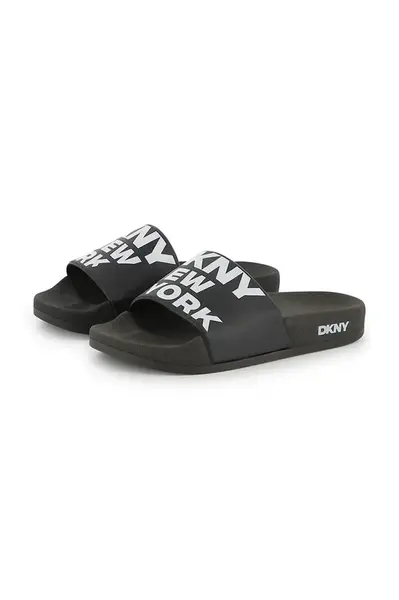 Dětské pantofle Dkny černá barva, D62086