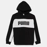 Dětská mikina Puma ESS BLOCK Hoodie TR černá barva, s kapucí, s potiskem, 685819
