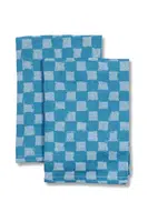 Sada bavlněných ubrousků Byon Checki 2-pack modrá barva