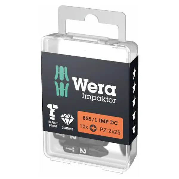 Wera 057620 Bity 1/4" PZ 1 typ 855/1 IMP DC Impaktor