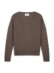 JUST CASHMERE Sveter  hnedá melírovaná