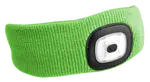 Čelenka s čelovkou 180 lm, nabíjecí USB, univerzální velikost, černá - SIXTOL Barva: fluorescentní zelená