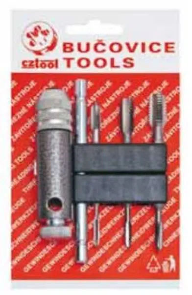 Závitové bity M4 - M12 HSS se závitníkovou ráčnou, sada 7 ks - Bučovice Tools
