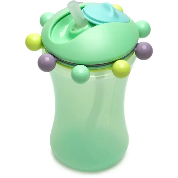 Melii Abacus Straw Sippy Cup hrnek s brčkem Mint 340 ml