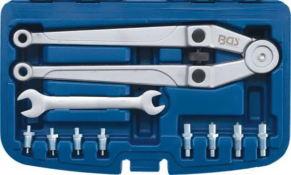 BGS technic Nastavitelný klíč na matice s otvory 245 mm, s adaptéry - BGS 9602