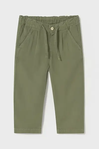 Kalhoty s lněnou směsí pro děti Mayoral relaxed fit