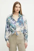 Košile Guess JUN dámská, béžová barva, relaxed, s klasickým límcem, W5GH0I WH9C2