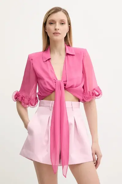 Halenka Rotate dámská, růžová barva, hladká, 113744504