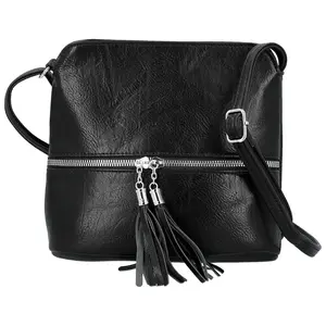 Stylová dámská koženková crossbody Kira, černá