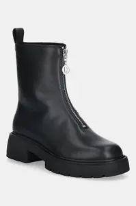 Kožené kotníkové boty Calvin Klein CHUNKY FRONT ZIP BOOT