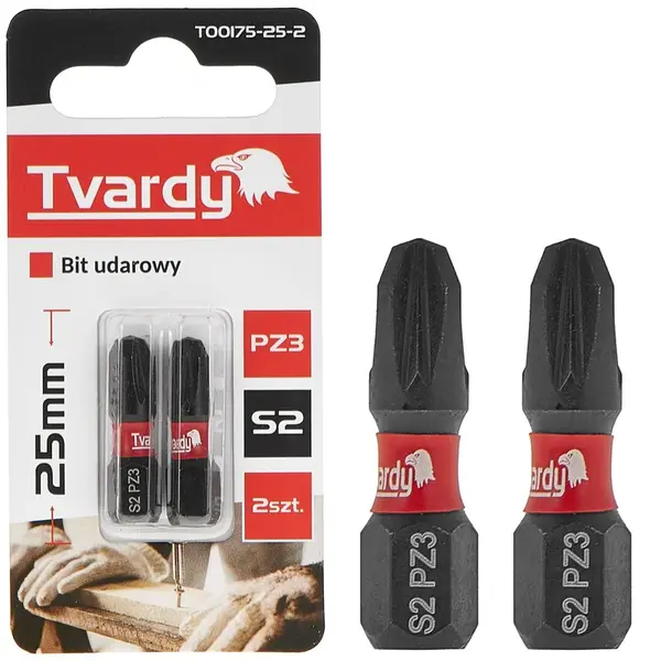 TVARDY Rázový šroubovák PZ3 25 mm S2