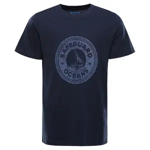 Pánské bavlněné triko alpine pro domen modrá l