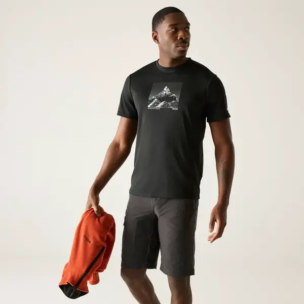 Pánské funkční tričko regatta fingal černá xl