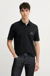Bavlněné polo tričko Armani Exchange tmavomodrá barva, s aplikací, XM000356 AF12758
