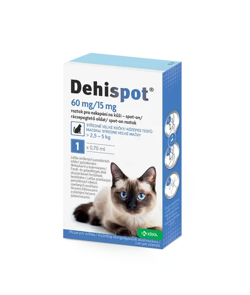 DEHISPOT pre mačky 1X60MG/15MG
