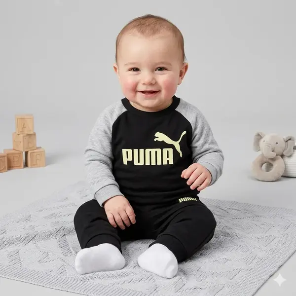 PUMA MINICATS ESS Raglan Crew Set FL INF 86