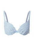 NATURANA Bikinový top  modrá / biela