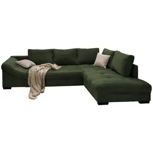MID.YOU ROHOVÁ SEDAČKA, textil, tmavě zelená