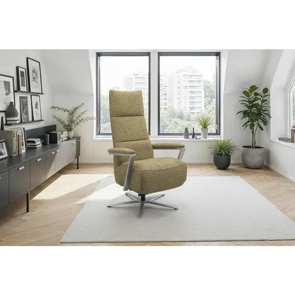 Sit & More RELAXAČNÍ KŘESLO, textil, olivově zelená