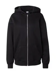 Urban Classics Tepláková bunda  čierna / biela