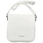 Dámské koženkové crossbody s klopou Debora, bílá
