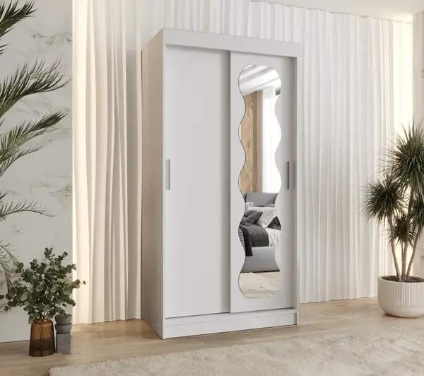 Šatní skříň Abi Spoti Rozměry: 200 cm, Barva korpusu + barva dveří: Černá + Černá