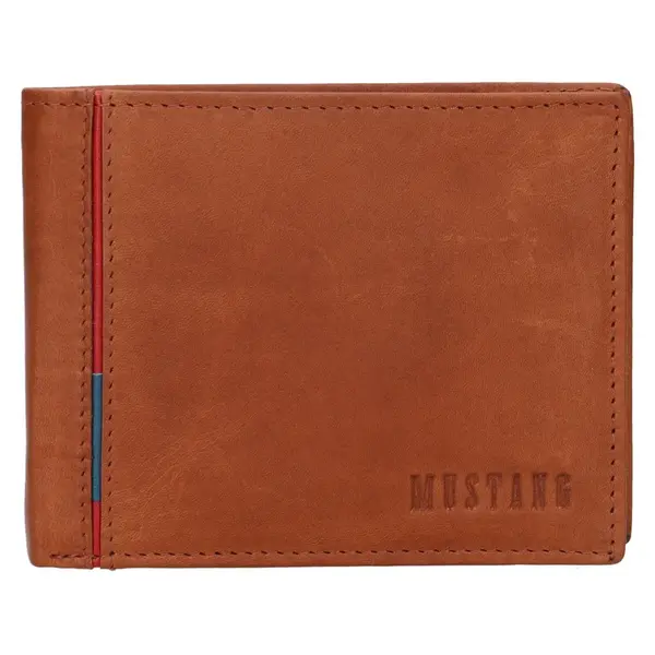 Pánská kožená peněženka Mustang Paule - koňak