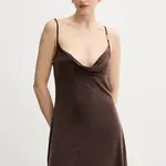 Šaty Versace Jeans Couture hnědá barva, mini, 78HAO936 J0190