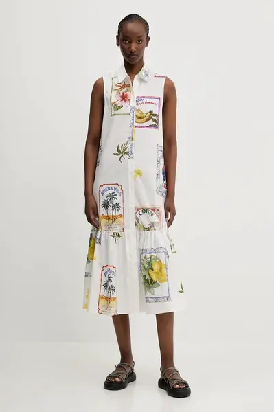 Bavlněné šaty Desigual BARCELONA