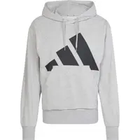 adidas M BL FT HOODED Pánska mikina, sivá, veľkosť